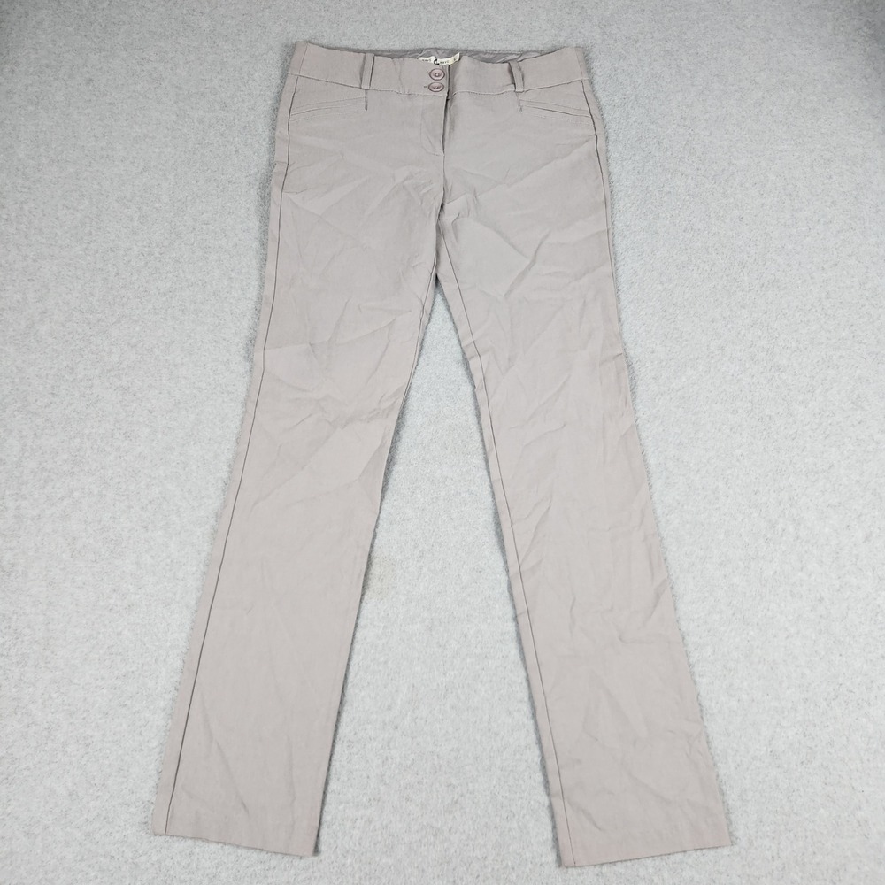 Have & Have Trousers Pants Juniors L Gray High Waisted Classic Fit Straight Leg
